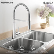 Spring Dual Flow Pull-Down Brass Kitchen Mixer Faucet - By Specule